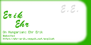 erik ehr business card